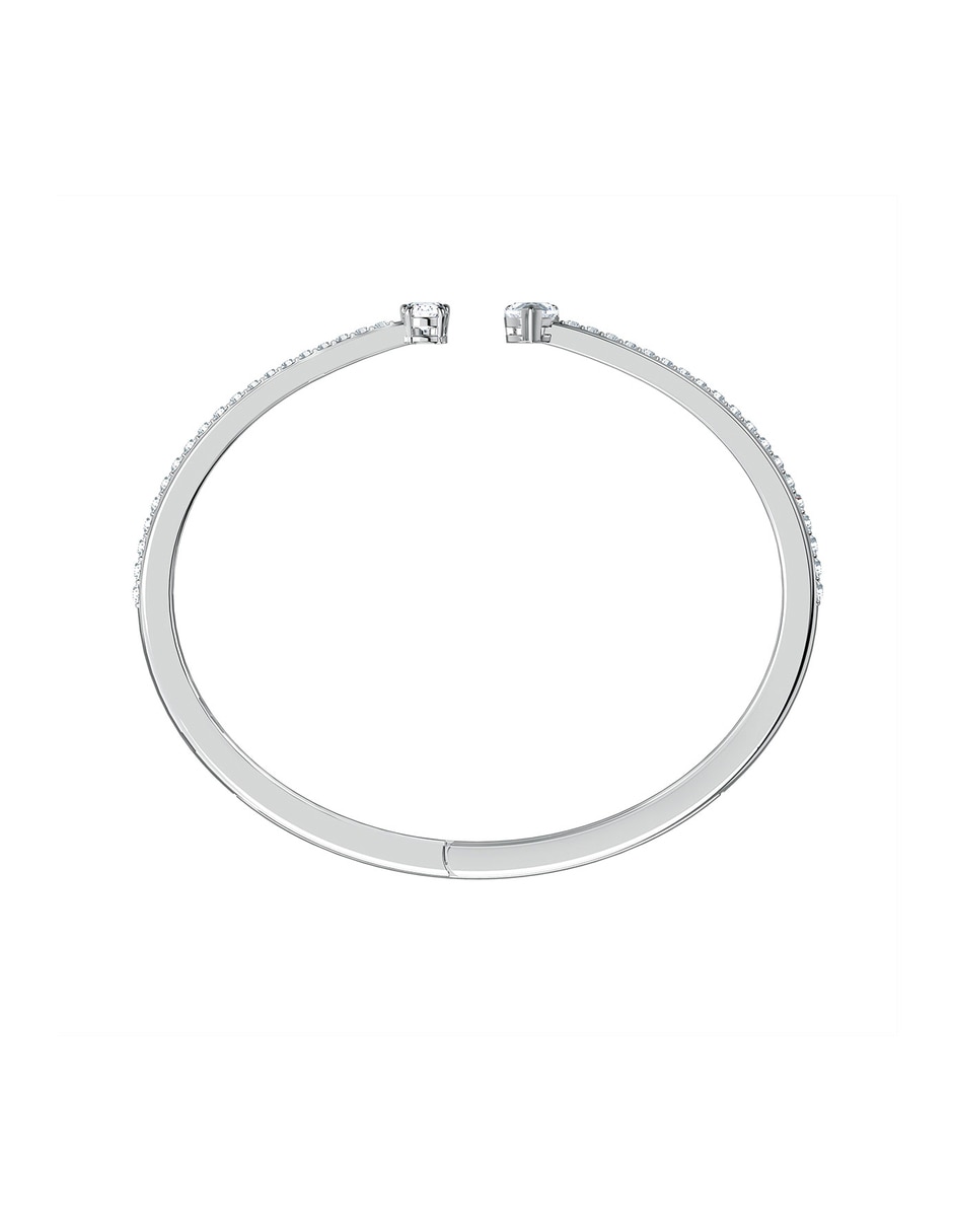 Brazalete con acabado baño rodio 4