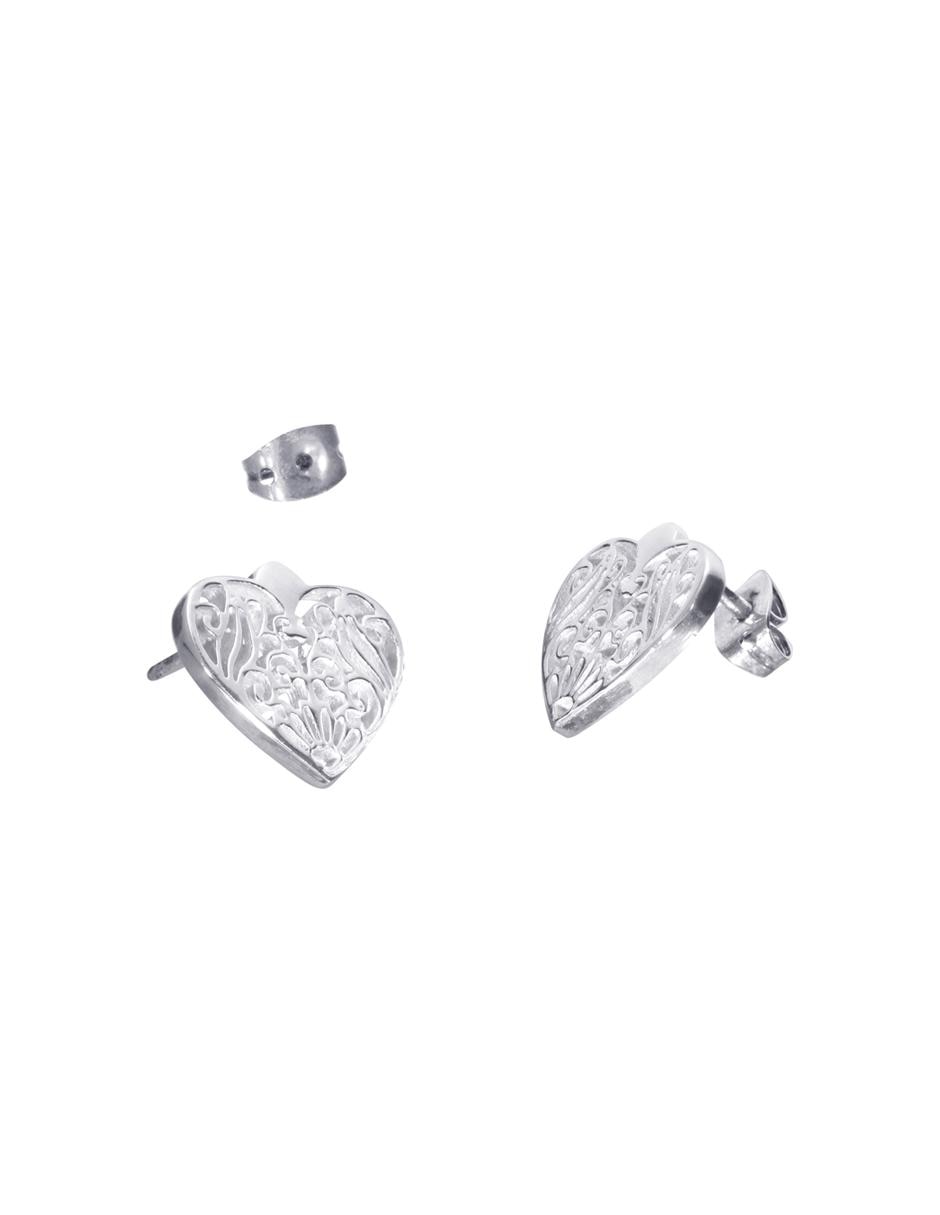 Broqueles de plata con acabado brillante