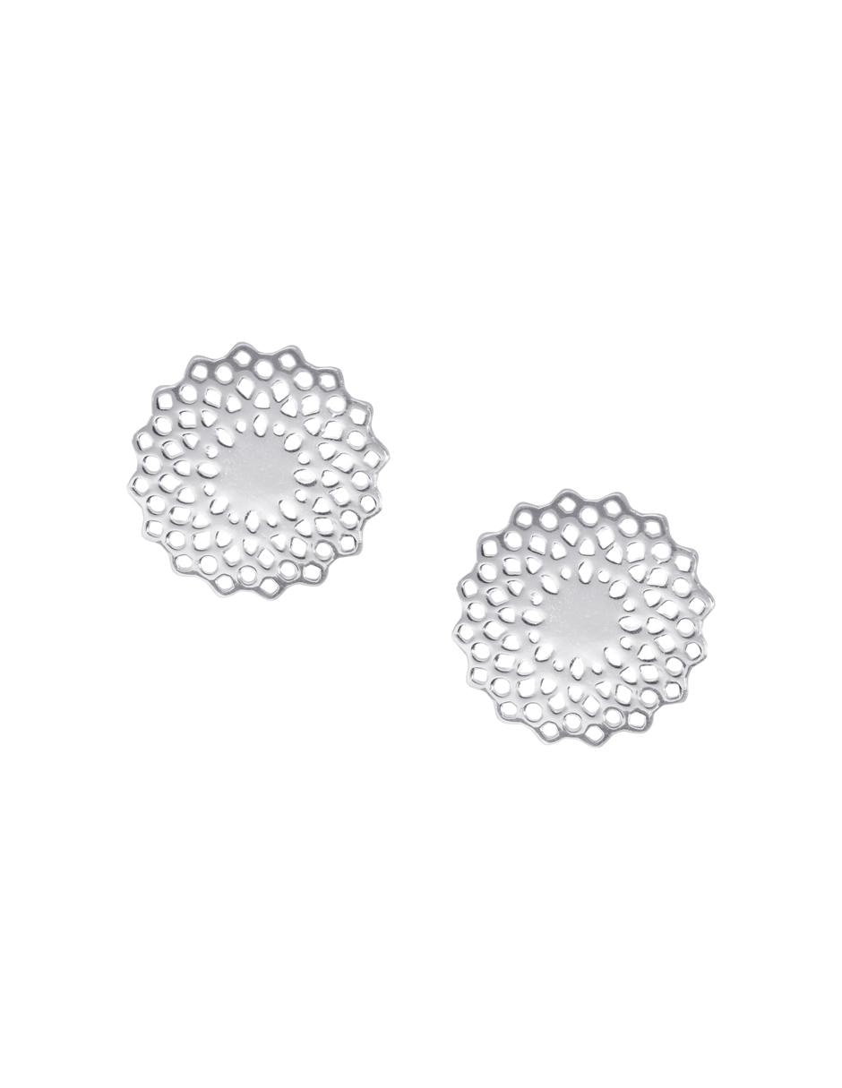 Broqueles de plata con acabado brillante 1