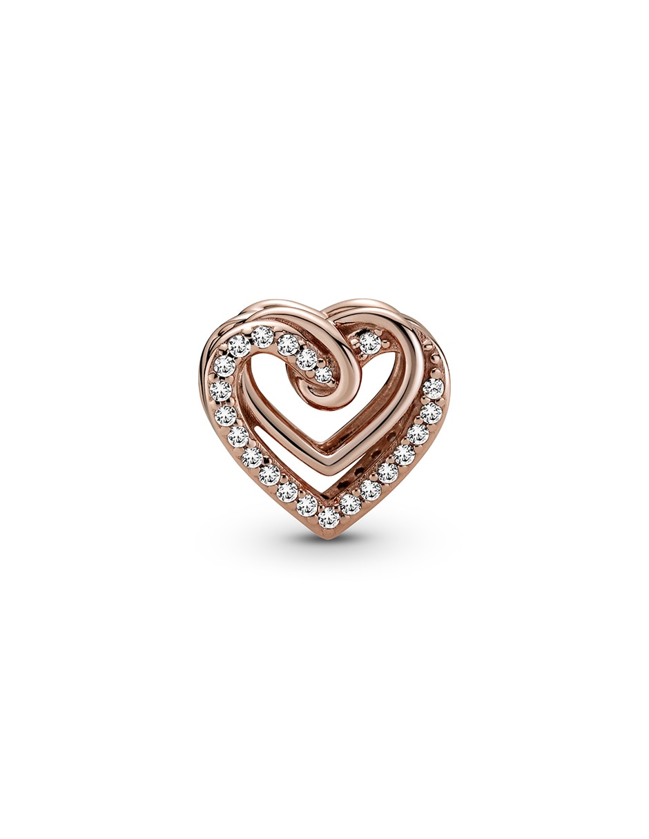 Charm de corazón 14 K zirconia cúbica 2