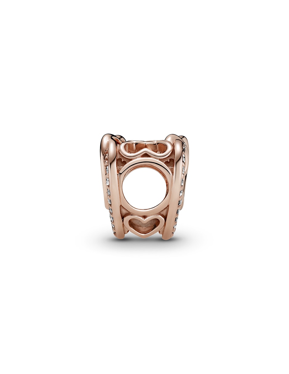 Charm de corazón 14 K zirconia cúbica 3