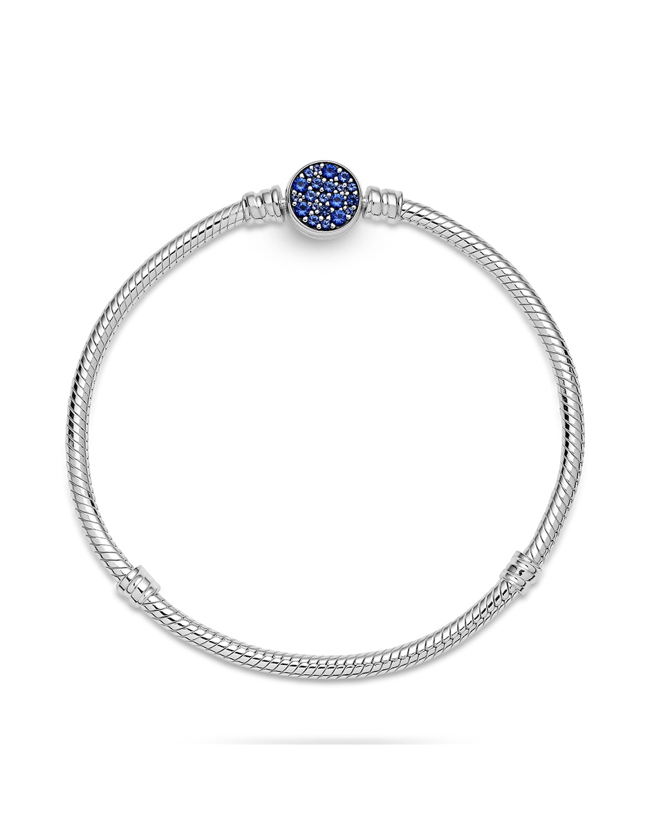 Brazalete de plata Moments con acabado lustre 4