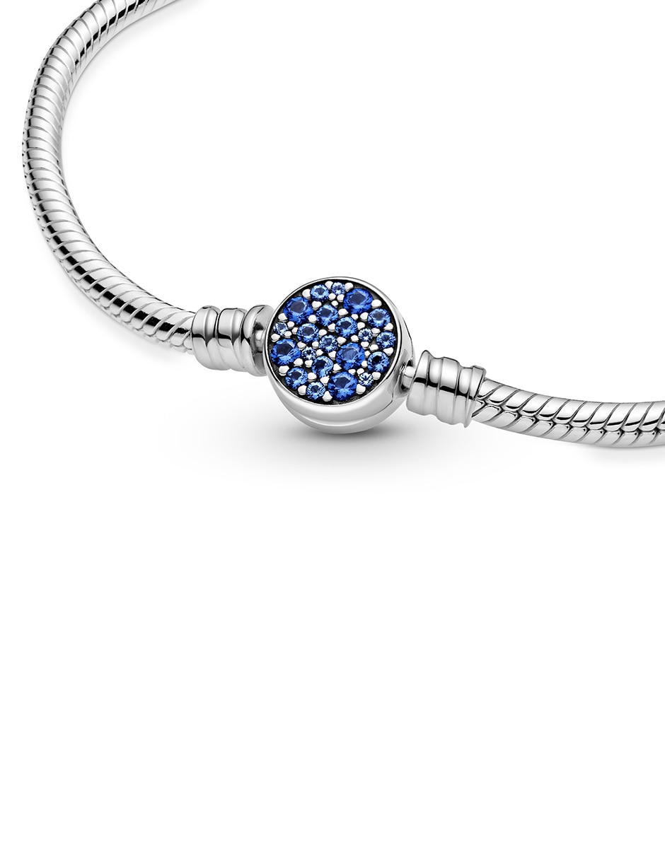 Brazalete de plata Moments con acabado lustre 6