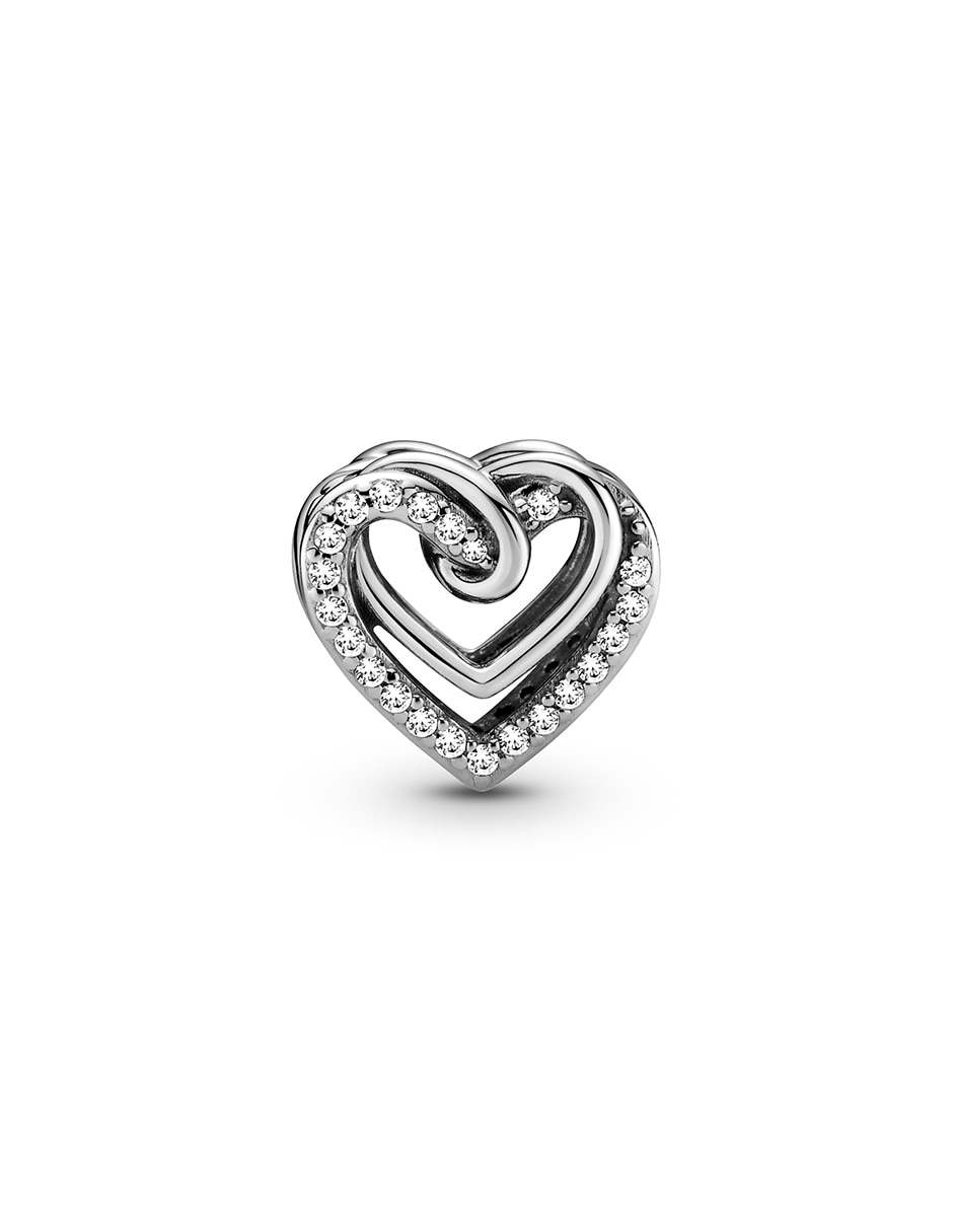 Charm de corazón de plata P 925 zirconia cúbica 2