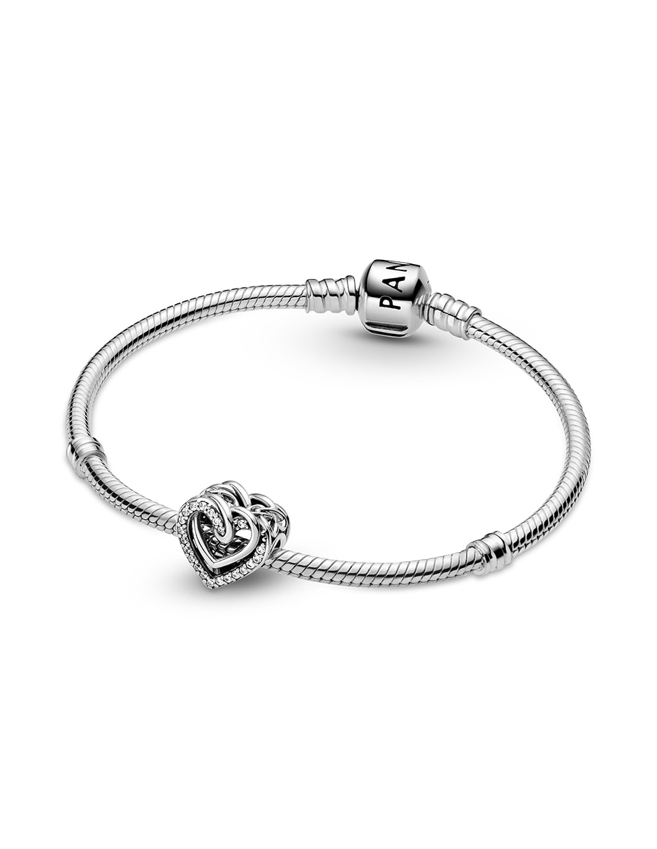 Charm de corazón de plata P 925 zirconia cúbica 5