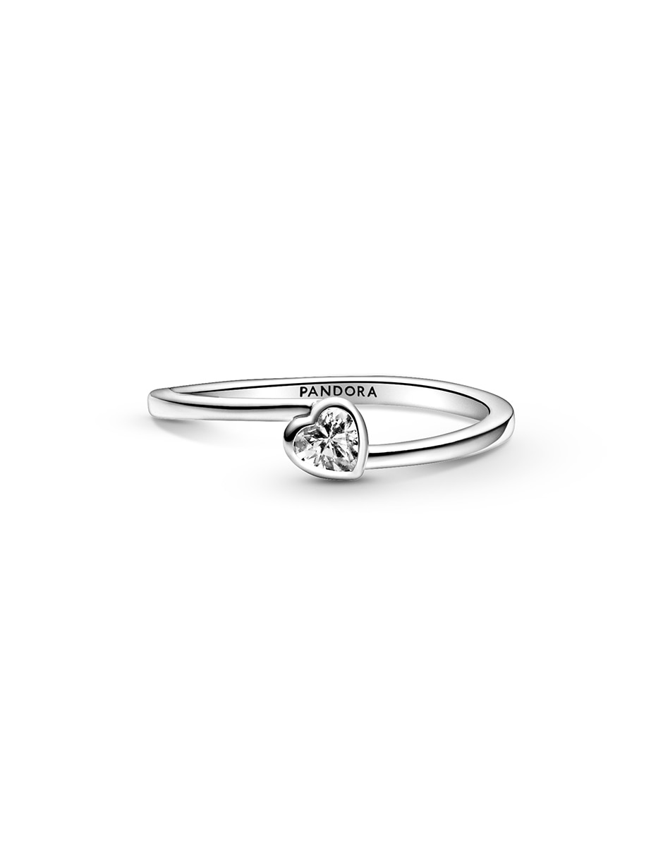 Anillo de corazón P 925 de plata diamante pavé 2