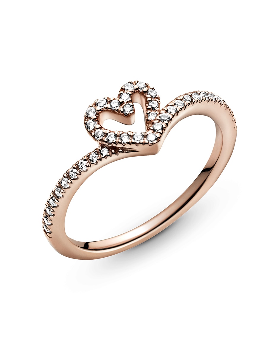 Anillo de corazón diamante pavé 6