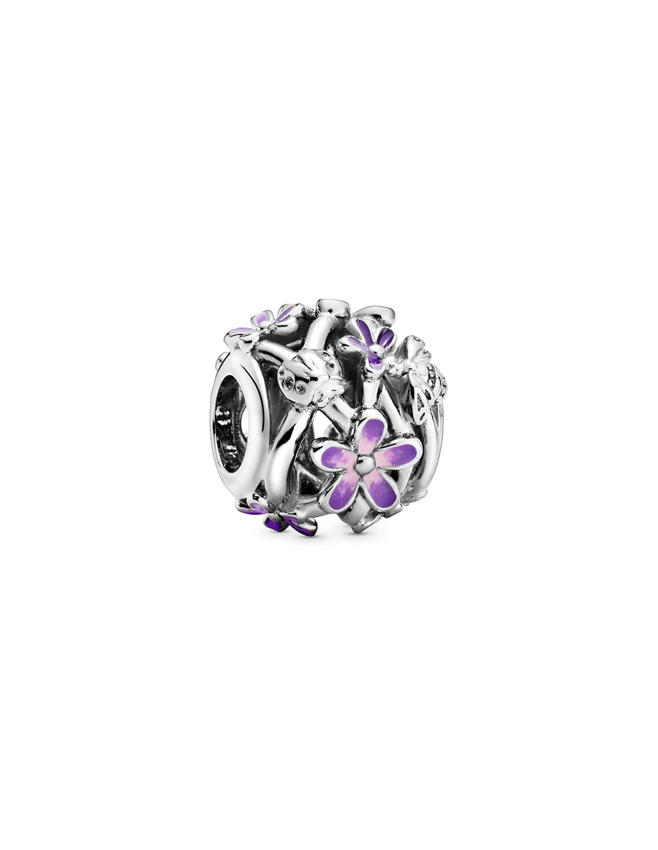 Charm de flor de plata P 925