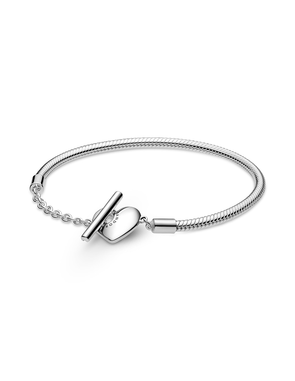 Brazalete de plata Moments con acabado pulido