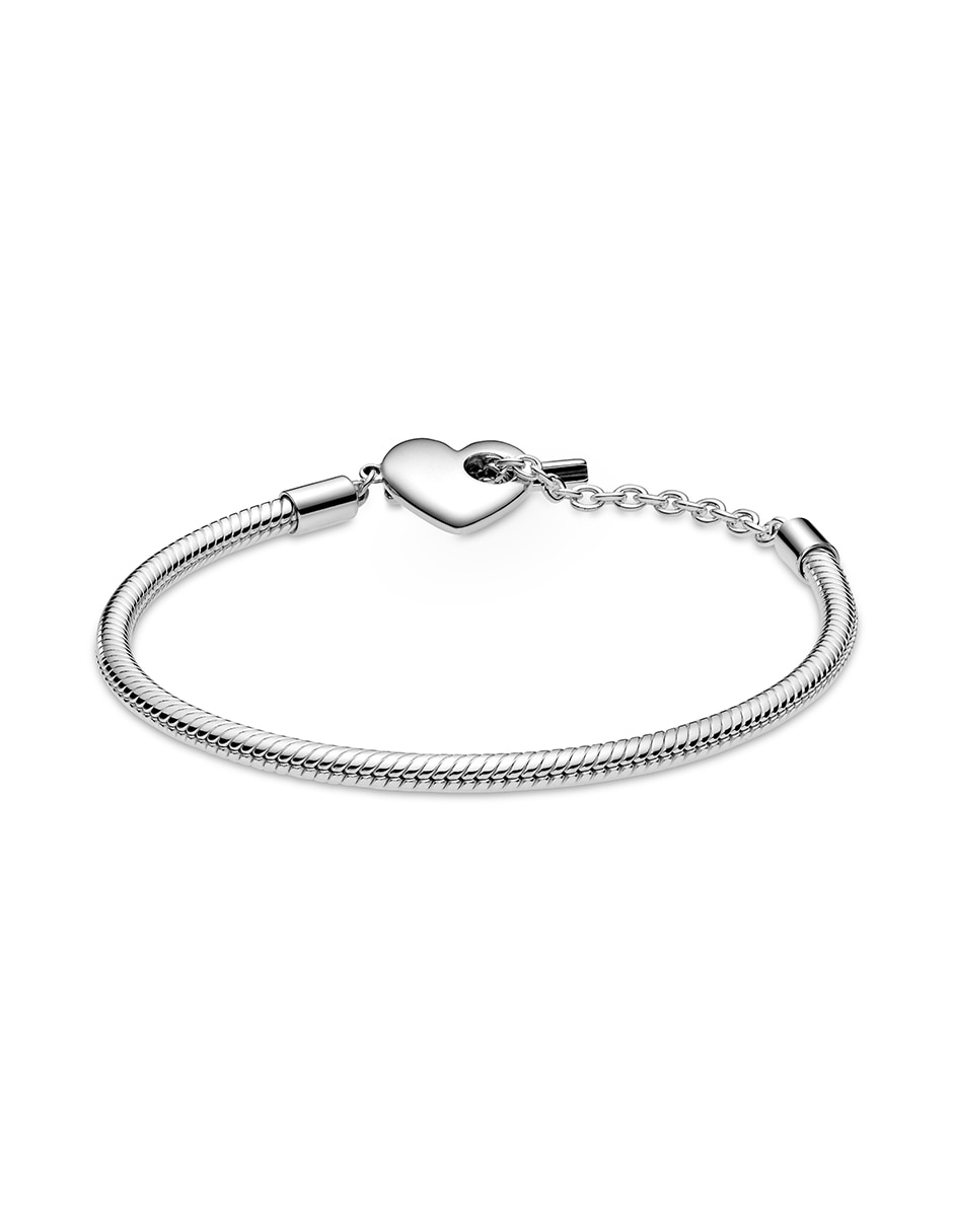 Brazalete de plata Moments con acabado pulido 2