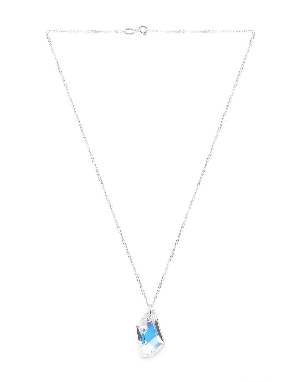 Set aretes y collar de plata P 925 cristal 6