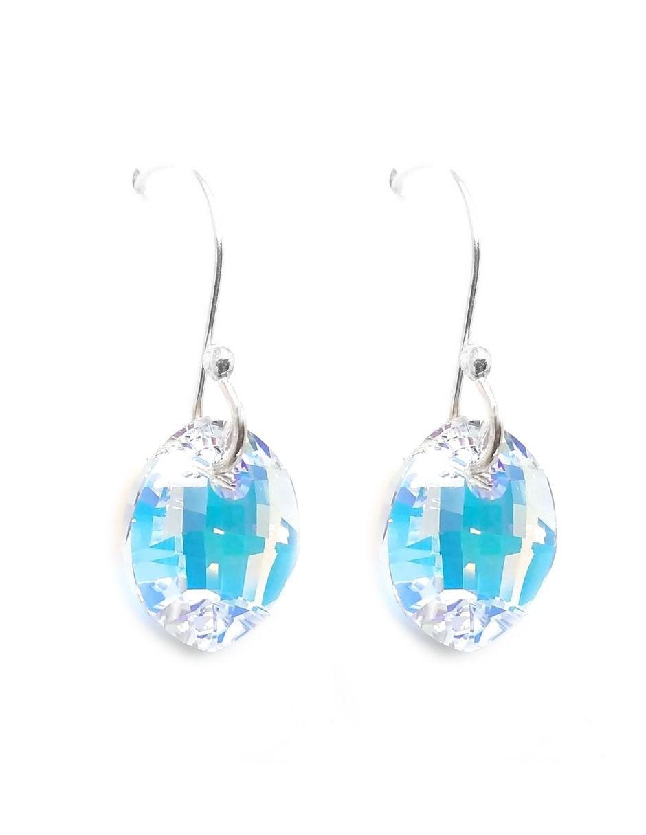 Set aretes y collar de plata P 925 cristal 2