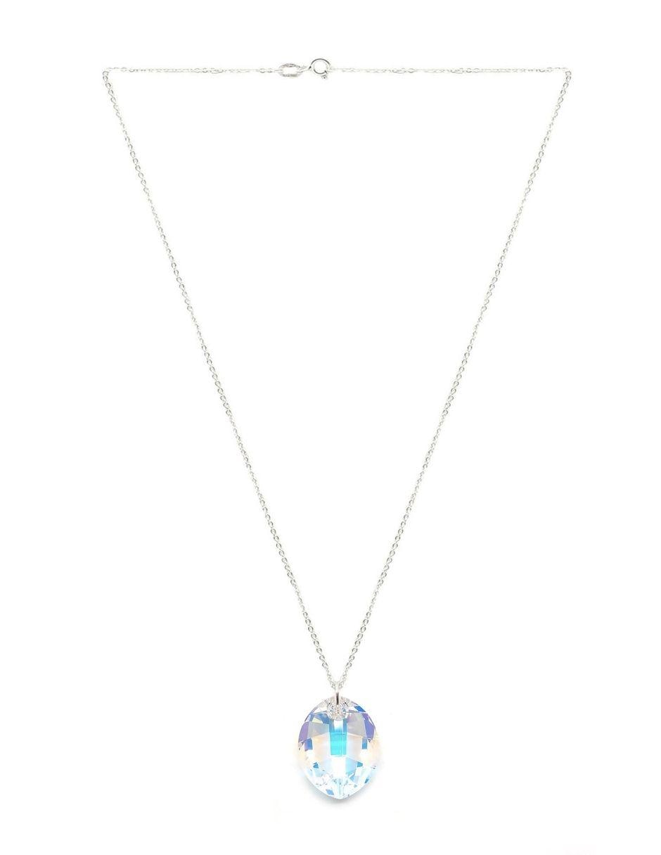 Set aretes y collar de plata P 925 cristal 6