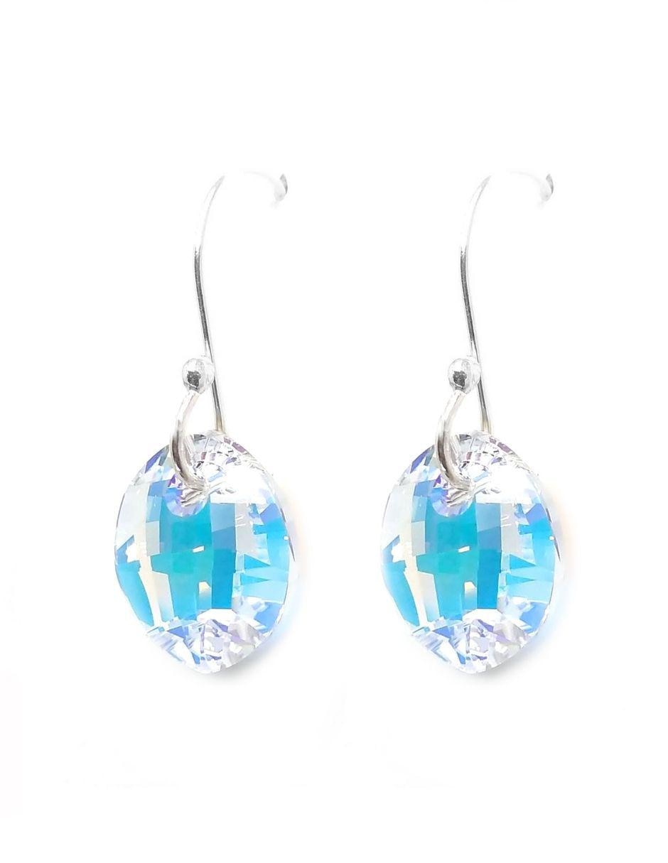 Aretes de plata P 925 con acabado pavé cristal 2