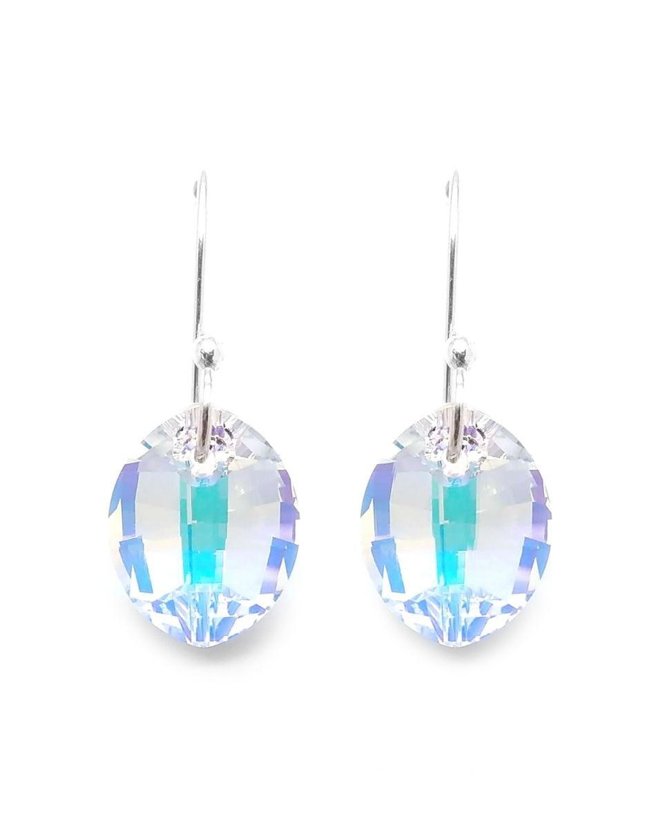 Aretes de plata P 925 con acabado pavé cristal 4