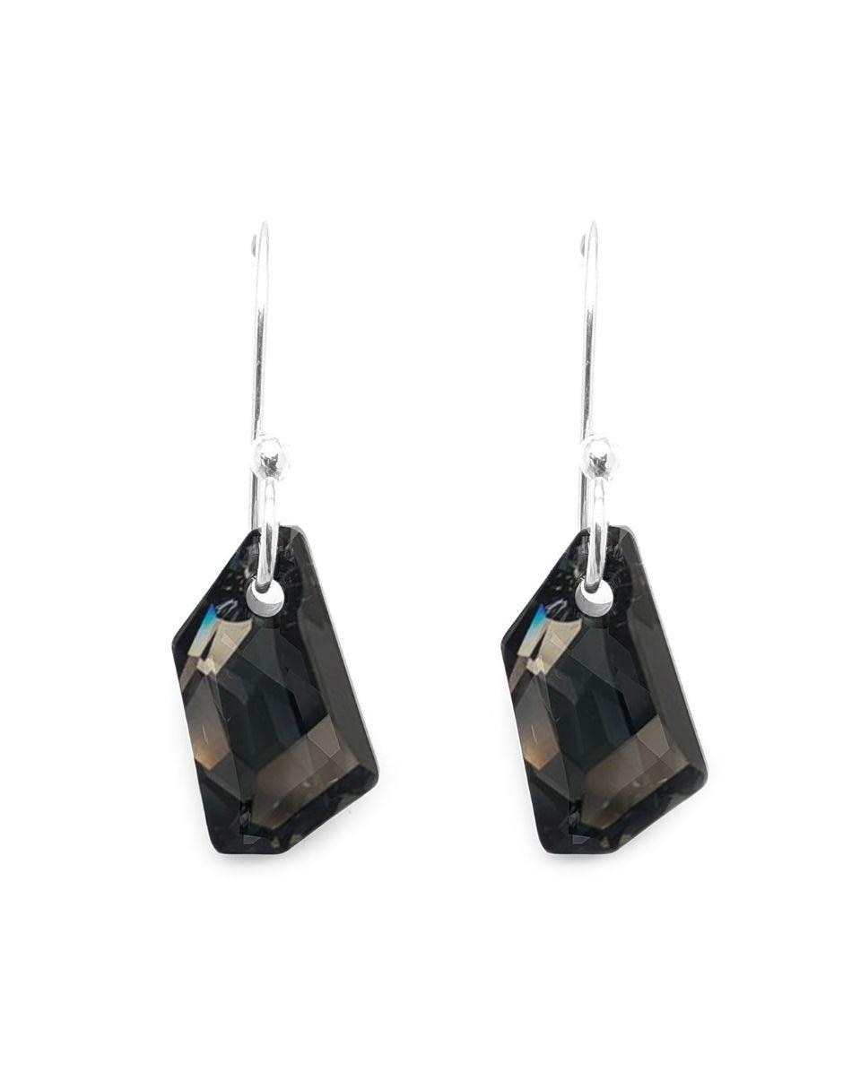 Aretes de plata con acabado brillante cristal 4