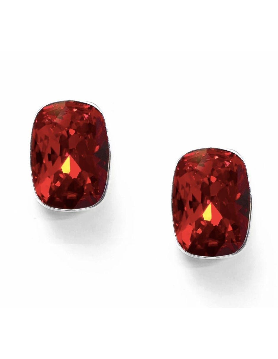 Broqueles de plata con acabado brillante cristal 2