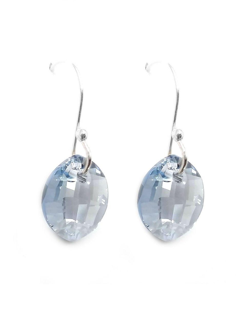 Aretes de plata con acabado pavé cristal 1