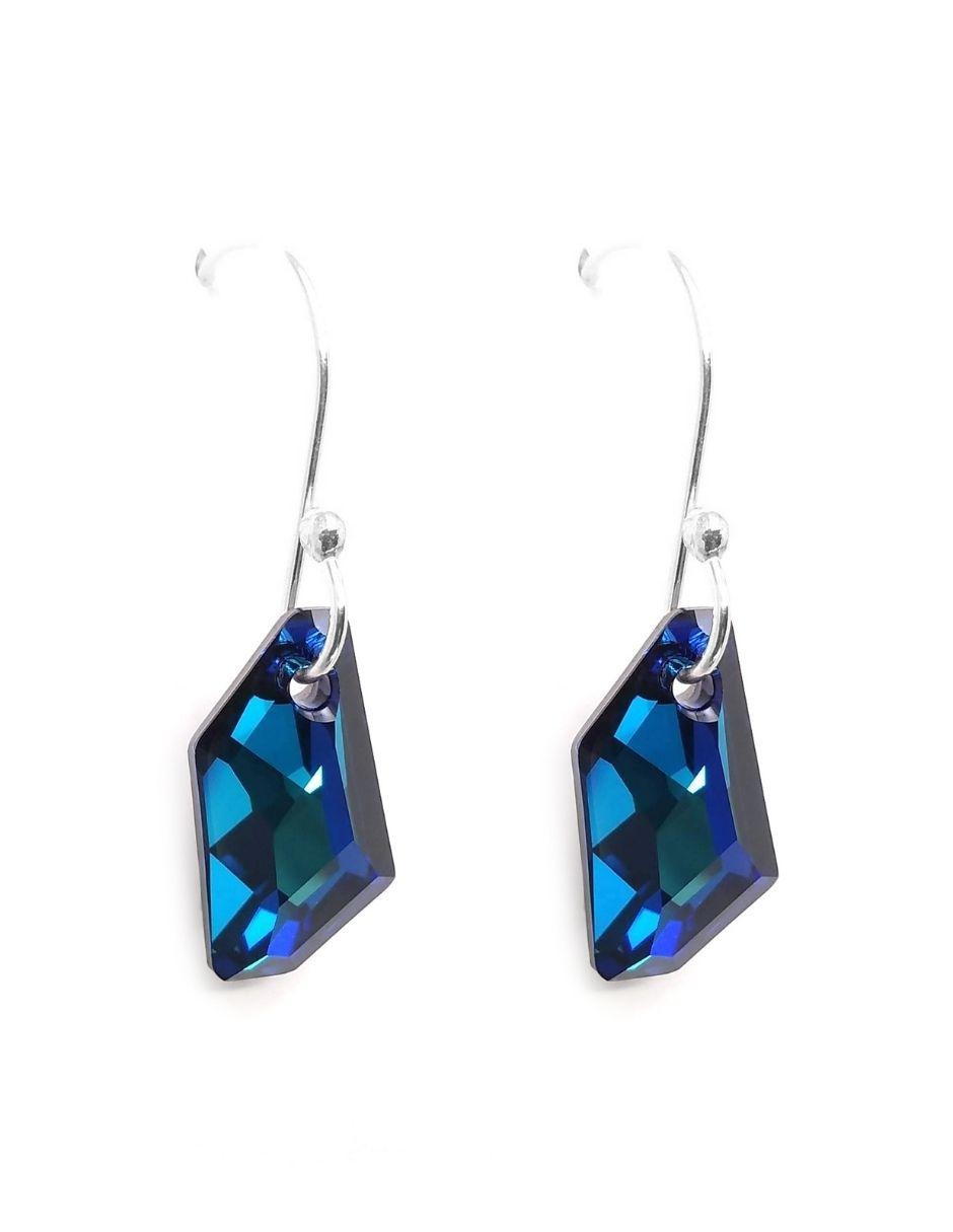 Aretes de plata con acabado pavé cristal