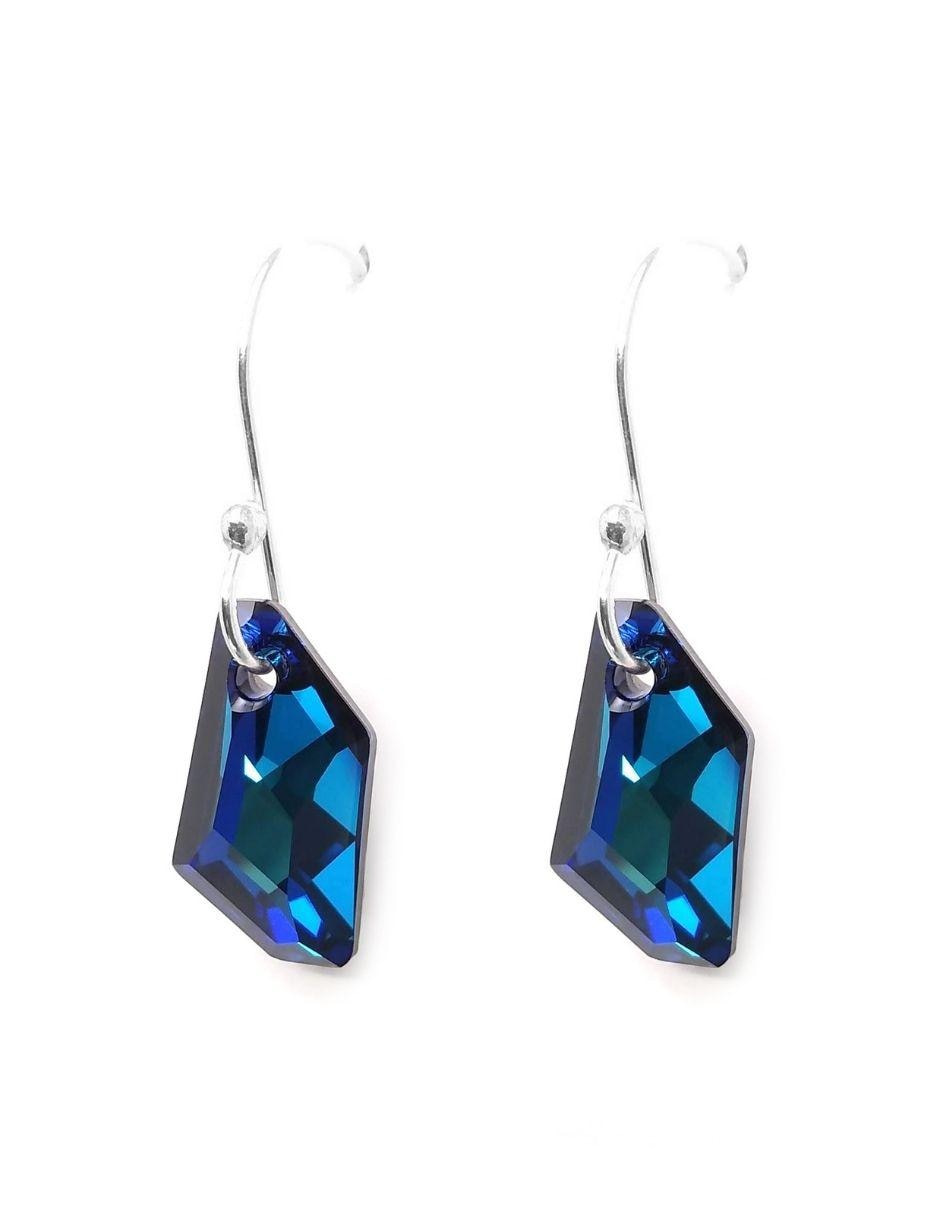 Aretes de plata con acabado pavé cristal 2