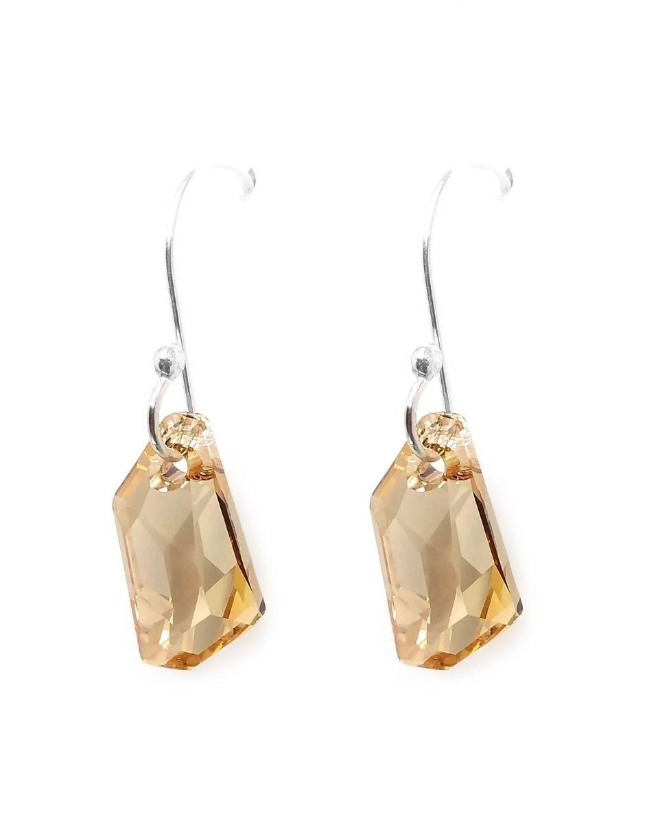 Aretes de plata con acabado pavé cristal 2