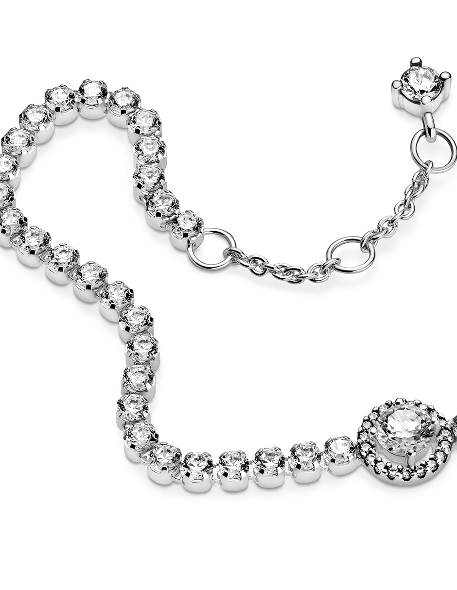 Brazalete de plata con zirconia 6