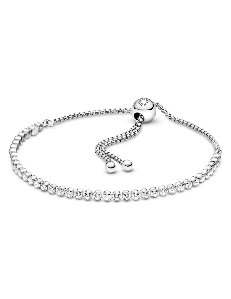 Brazalete de plata con acabado liso