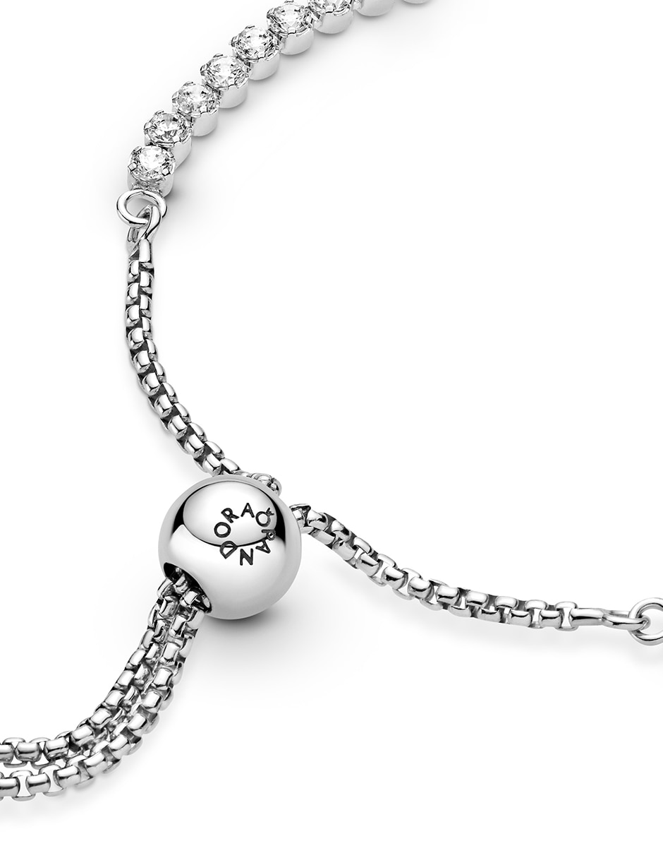 Brazalete de plata con acabado liso 6