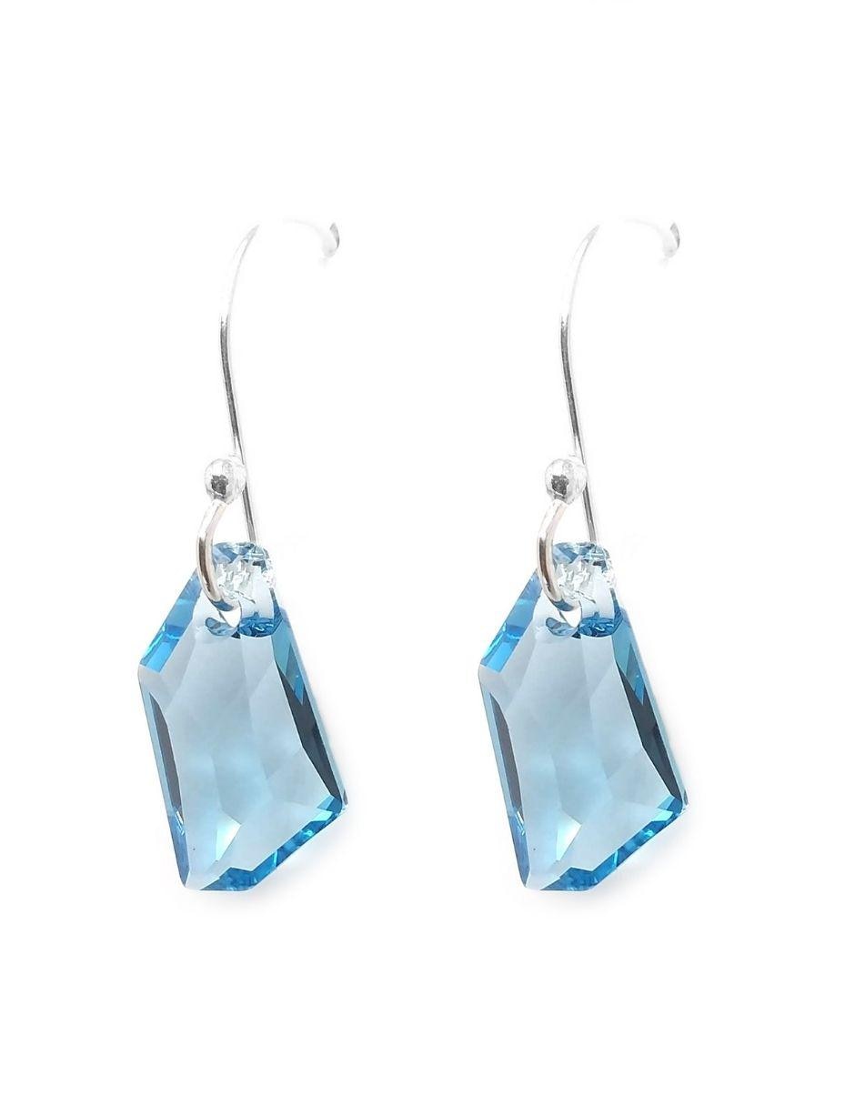 Aretes de plata con acabado pavé cristal 2