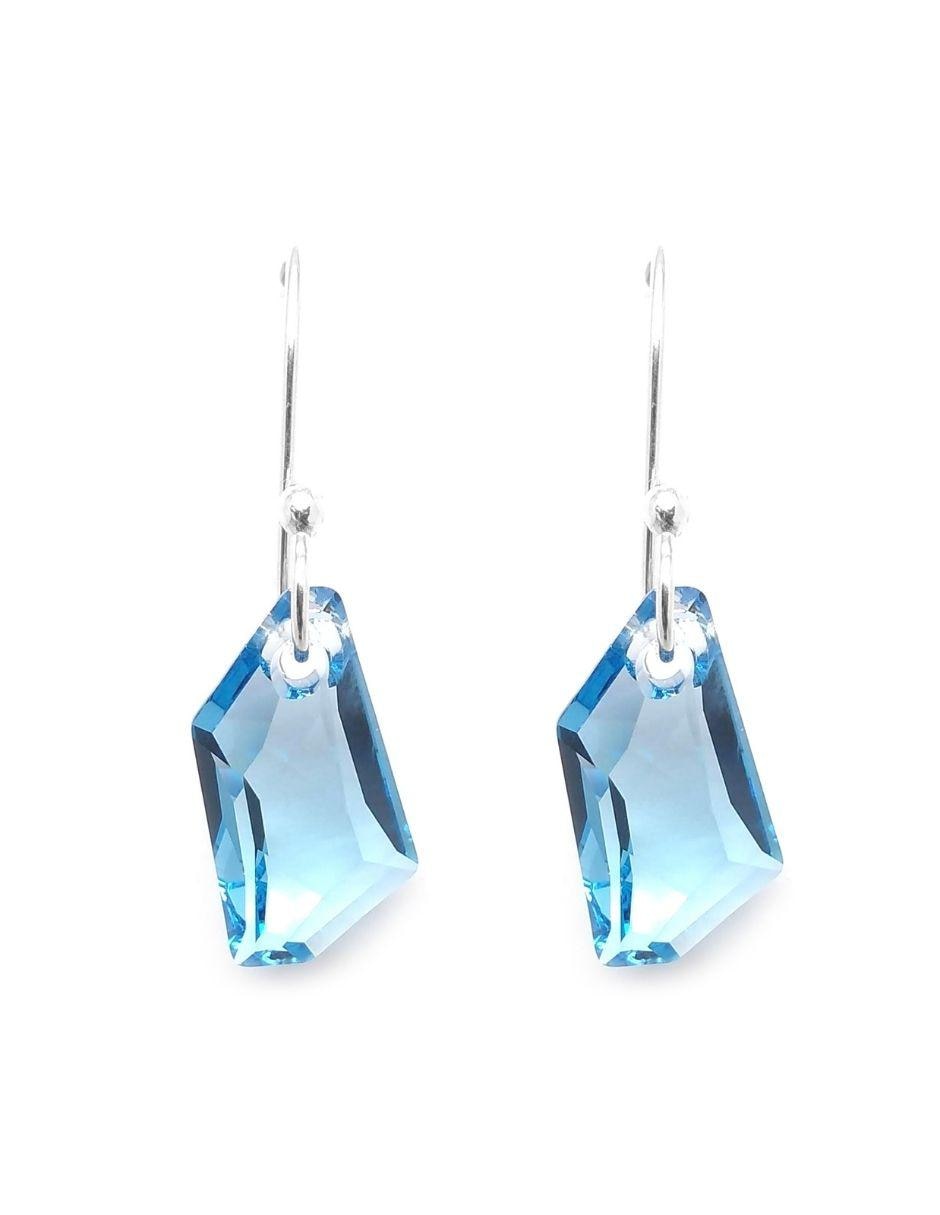 Aretes de plata con acabado pavé cristal 4