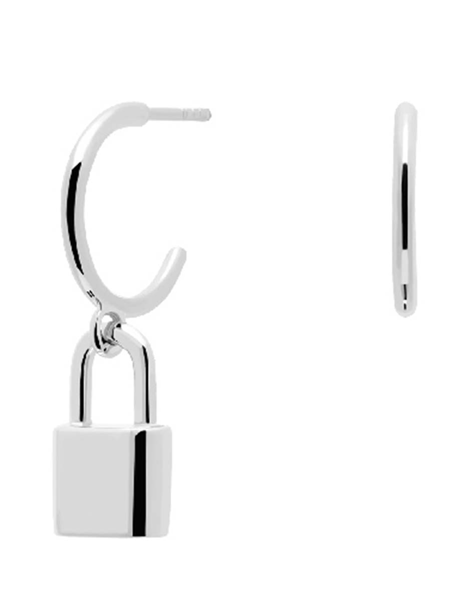 Aretes de plata con acabado plateado 1