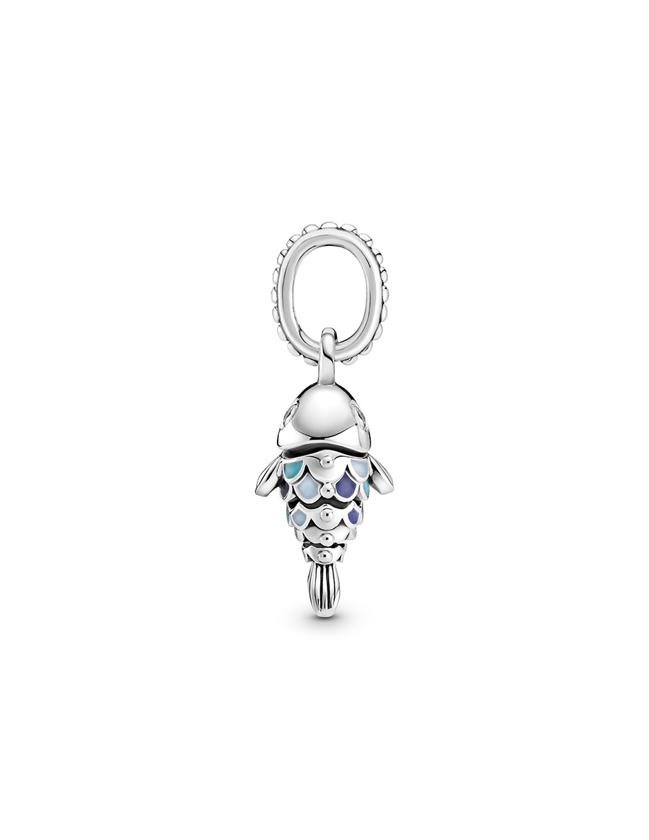Charm de pescado moments de plata P 925 zirconia cúbica 3