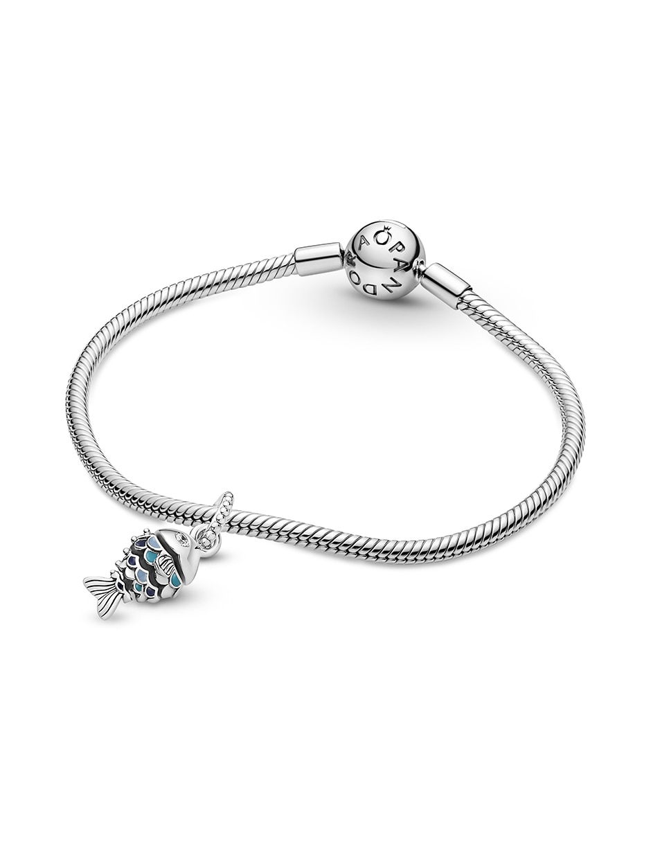 Charm de pescado moments de plata P 925 zirconia cúbica 5