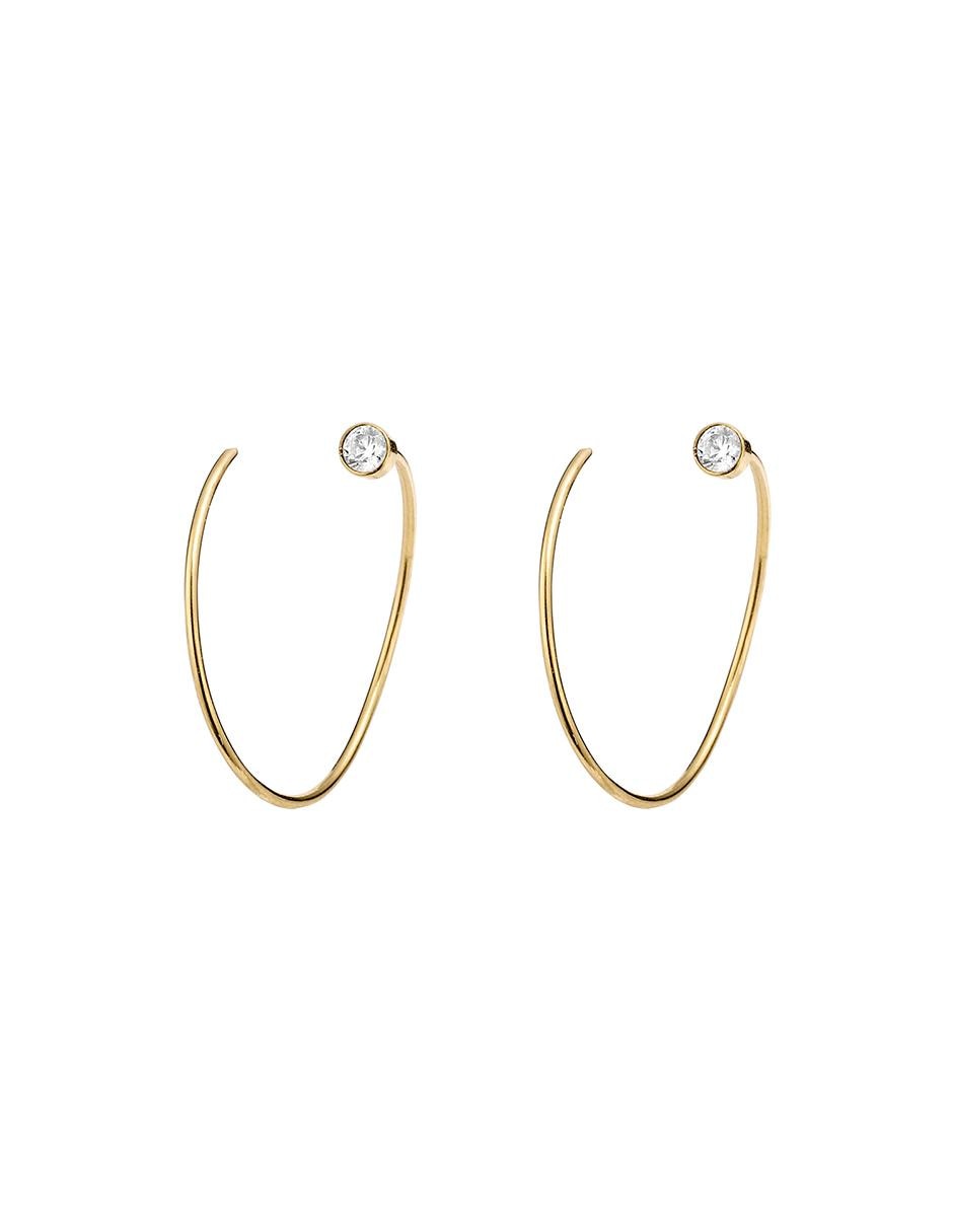 Aretes con acabado brillante cristal 1