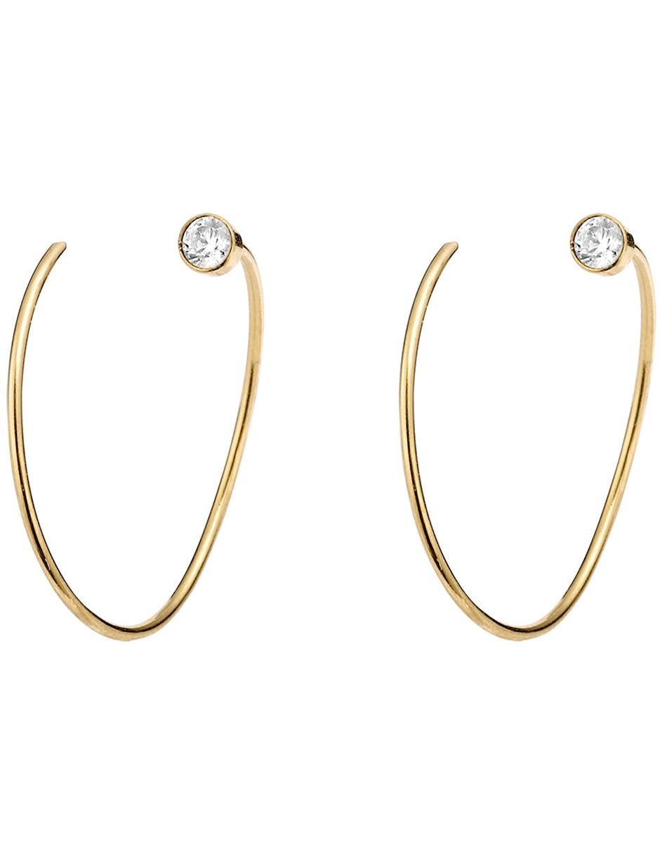 Aretes con acabado brillante cristal 2