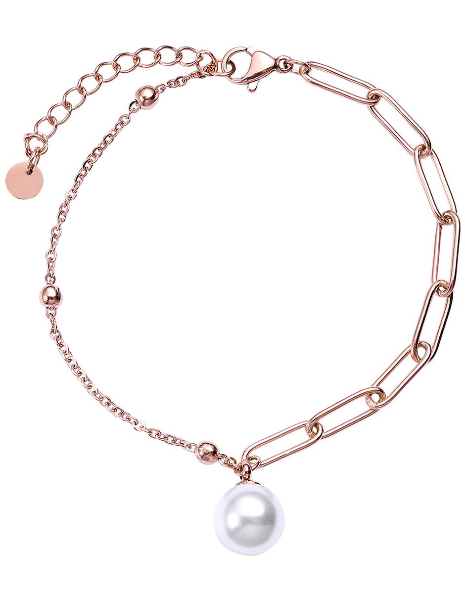 Pulsera con acabado baño de oro rosa 2
