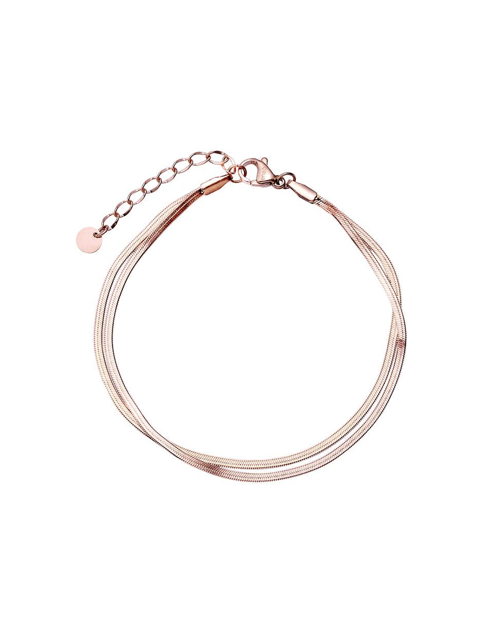 Pulsera con acabado baño de oro rosa Pulsera con acabado baño de oro rosa