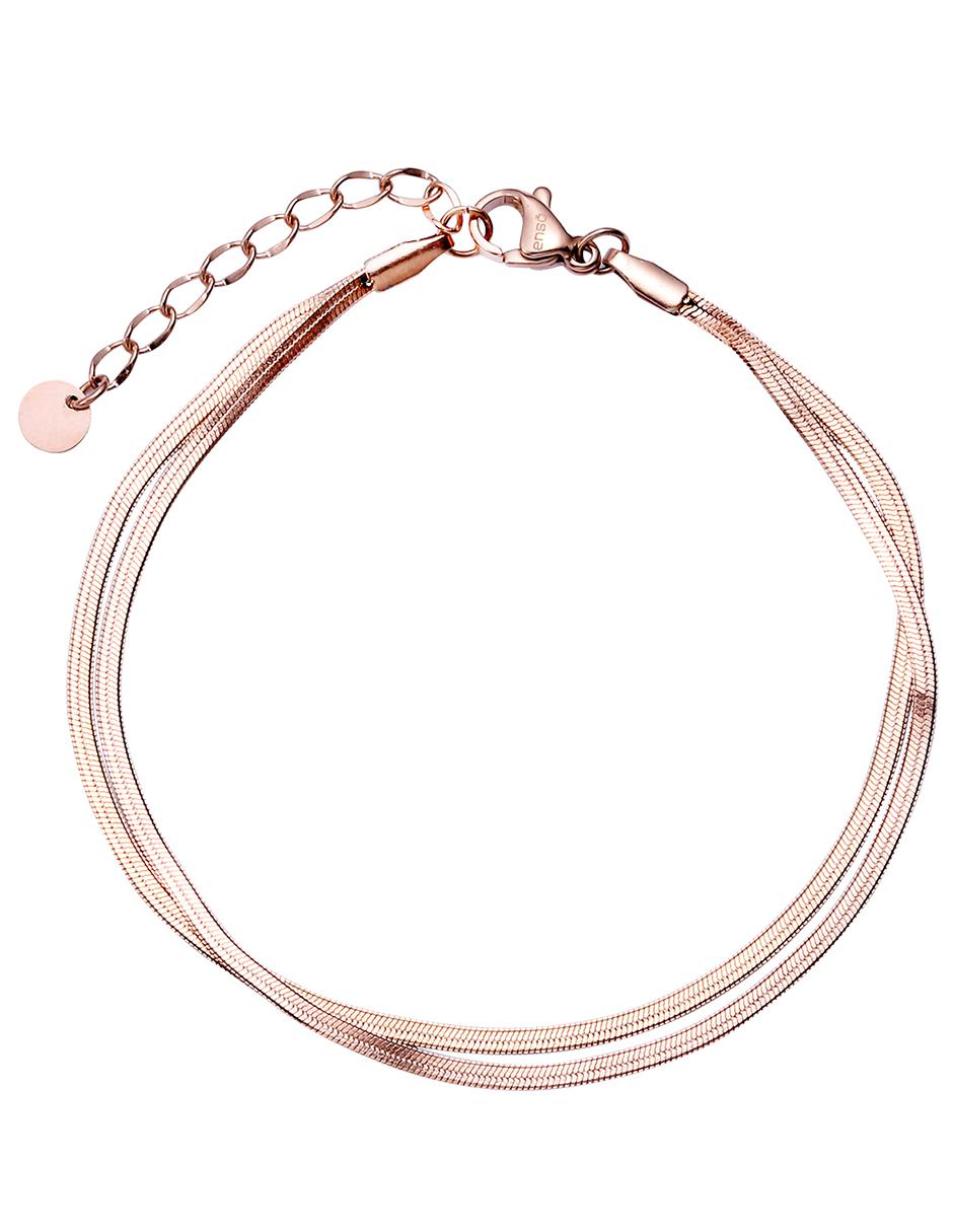 Pulsera con acabado baño de oro rosa 2