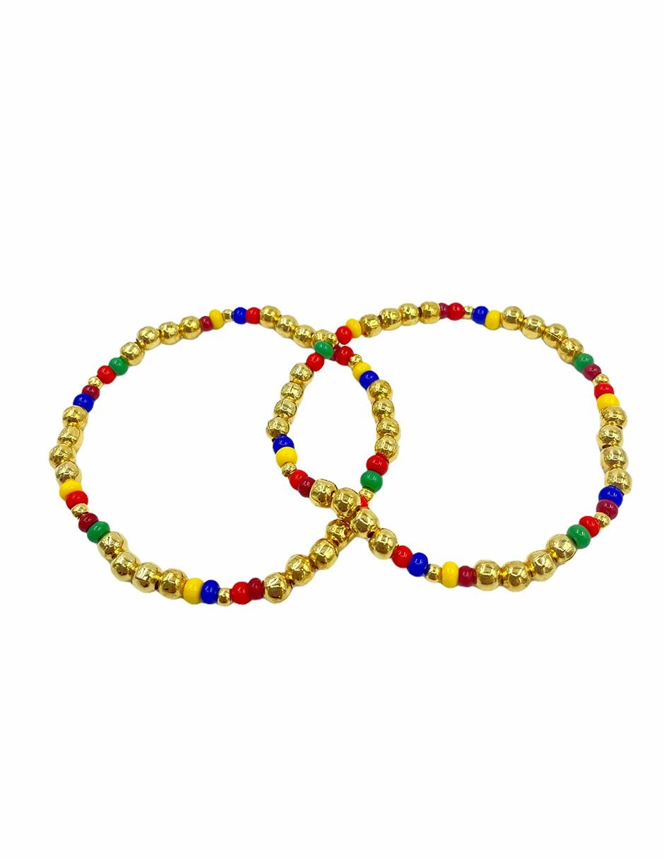 Pulsera con acabado chapa de oro