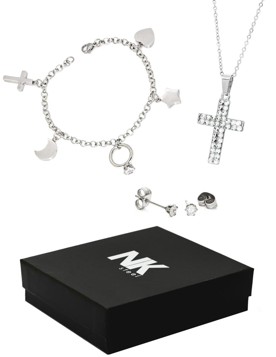 Aretes, collar y pulsera