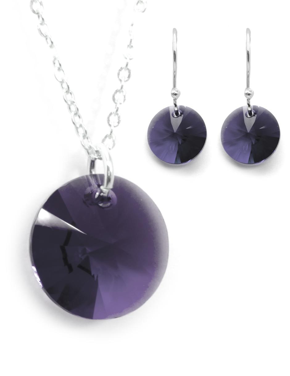 Set de plata P 925 cristal