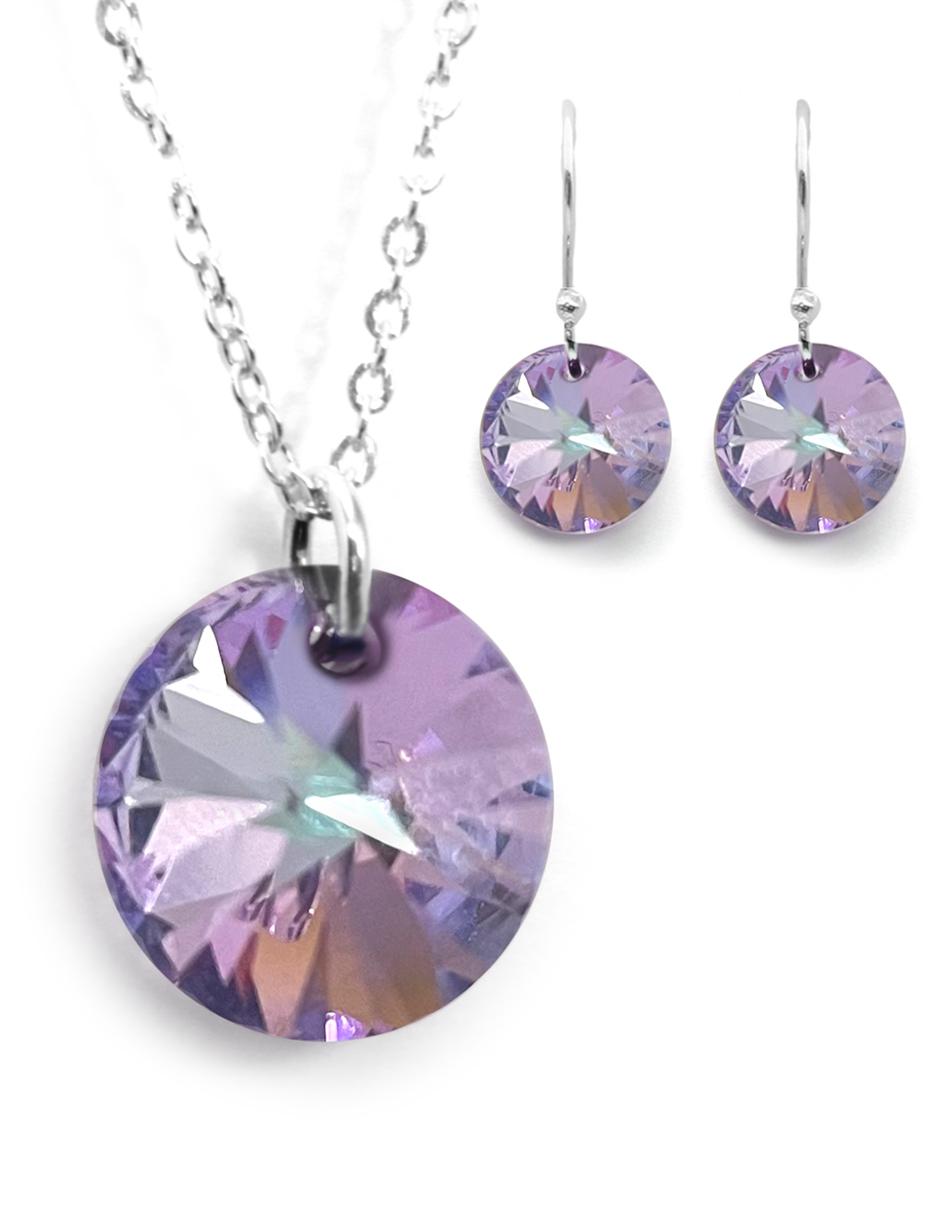 Set de plata P 925 cristal