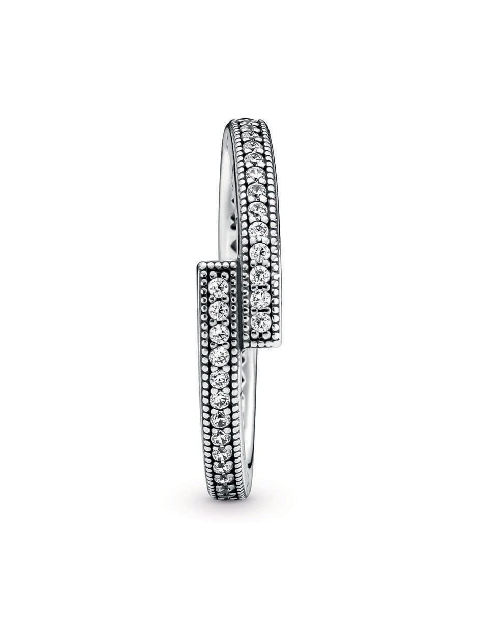 Anillo P 925 de plata diamante pavé 4