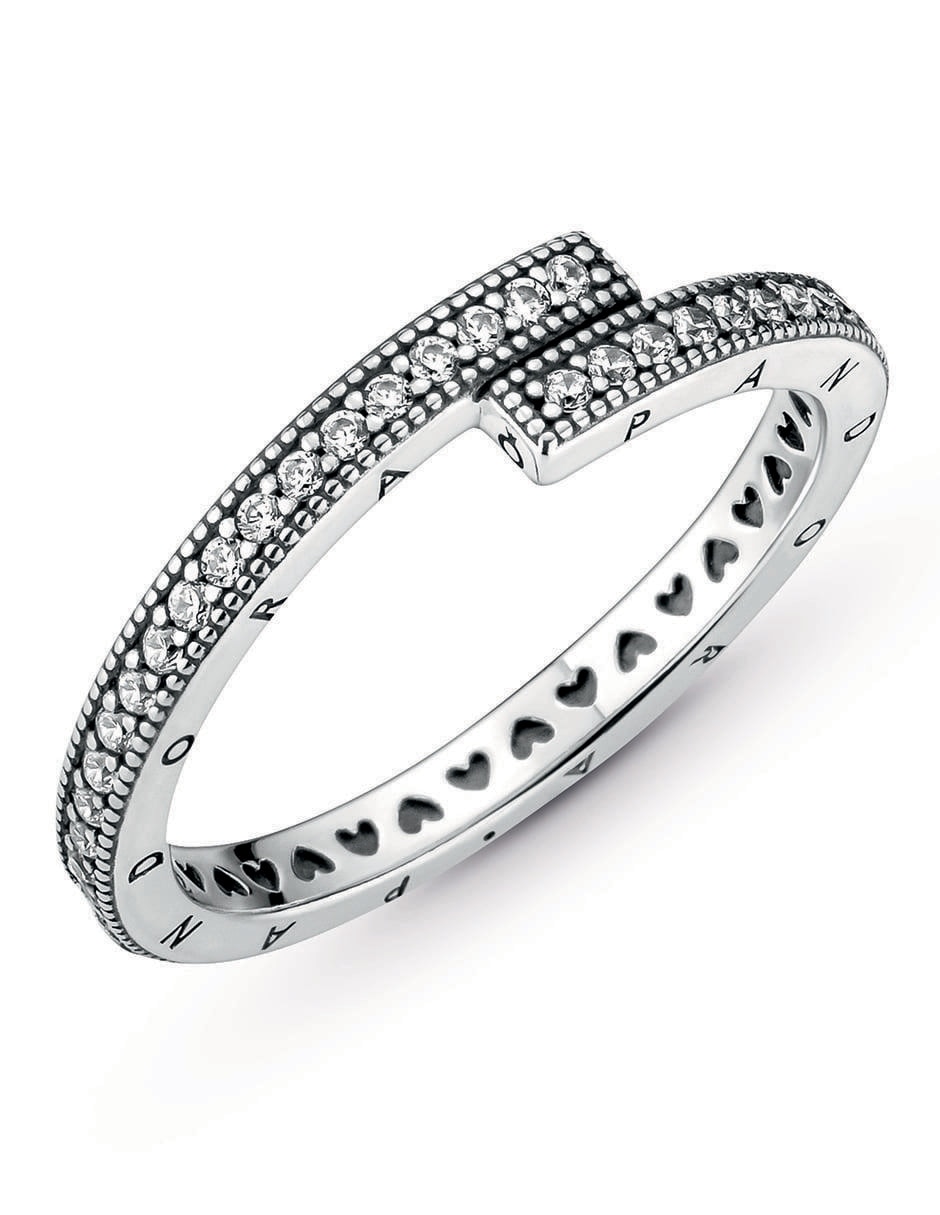 Anillo P 925 de plata diamante pavé 6