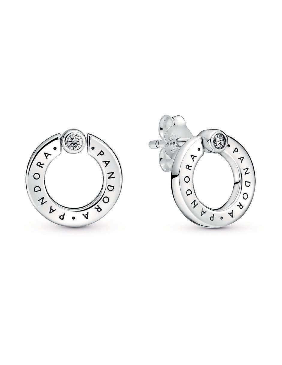 Aretes de plata P 925 con acabado pavé zirconia cúbica 2