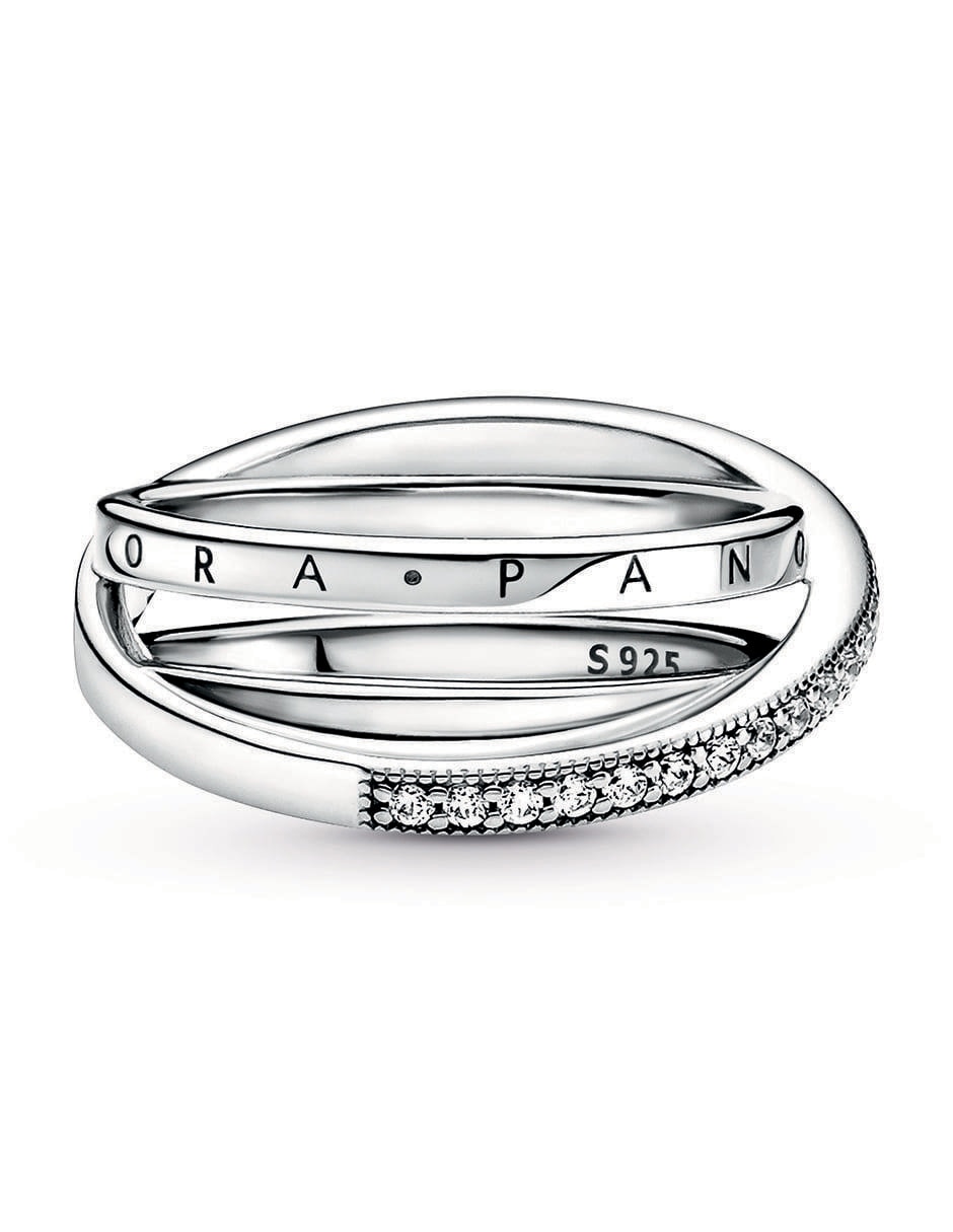 Anillo P 925 de plata diamante pavé 2