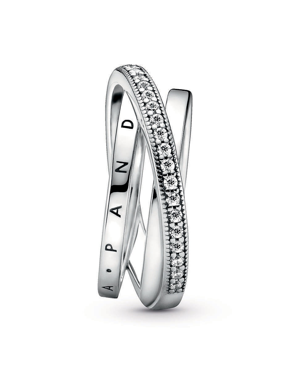Anillo P 925 de plata diamante pavé 4