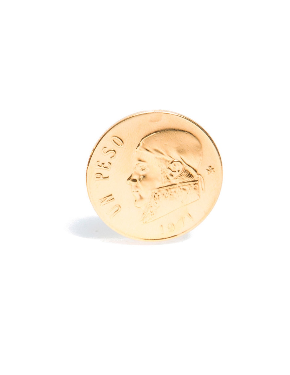 Aretes redondos Memorias con acabado baño de oro 3