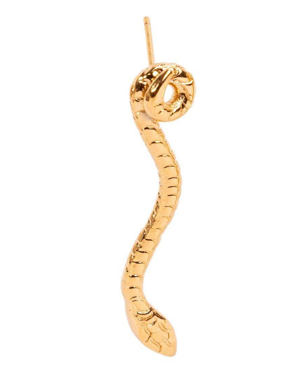 Aretes de serpiente Poison con acabado baño de oro 2