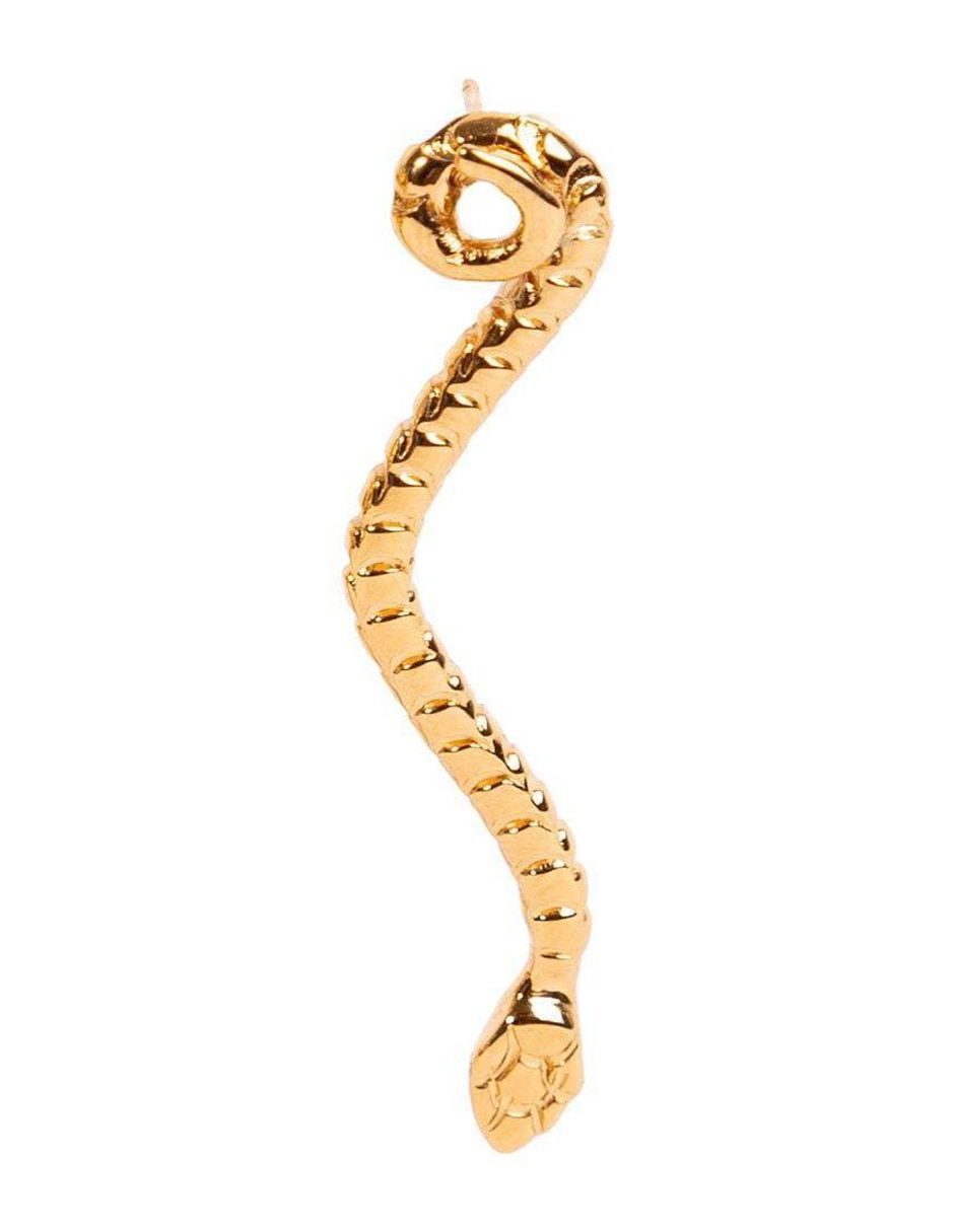 Aretes de serpiente Poison con acabado baño de oro 3